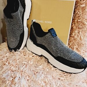 Michael Kors Women's Black and Gray Sneakers